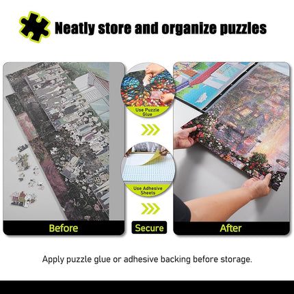 ALL4JIG 20.87"*28.15" Large Puzzle Binder – Space-Saving Storage Folder for 500–1000 Piece Puzzle Collection, Holds 20 Puzzles, HD Film Pockets, Birthday Mom & Grandma