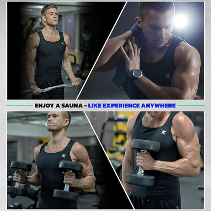 Gilet pull Kewlioo thermique pour homme, stimulant la transpiration (noir, L/XL)