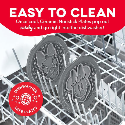 Disney | DASH Removable Cermaic Waffle Plates 2-Pack for the MultiMaker® Mini Maker System (Minnie & Daisy)