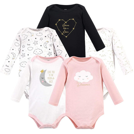 Lot de bodys à manches longues en coton pour bébé unisexe Hudson Baby, modèle Dreamer, 3-6 mois