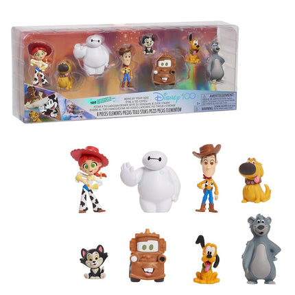 Disney100 ans à vos côtés, ensemble de 8 figurines en édition limitée, jouets pour enfants sous licence officielle par Just Play, pour les 3 ans et plus