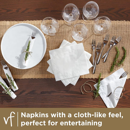 Serviettes de table Vanity Fair Entertain, 320 unités, en papier blanc