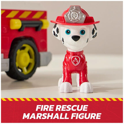 PAW Patrol Fire Rescue: Marshall Rescue Fire Engine with Action Figure & Projectile Launcher & Toy Truck, Kids Toys for Boys & Girls Ages 3 and Up