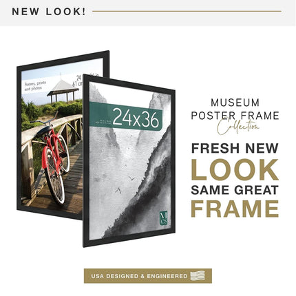 MCS Museum poster frame, 61 x 91.5 cm, onyx, 24 x 36