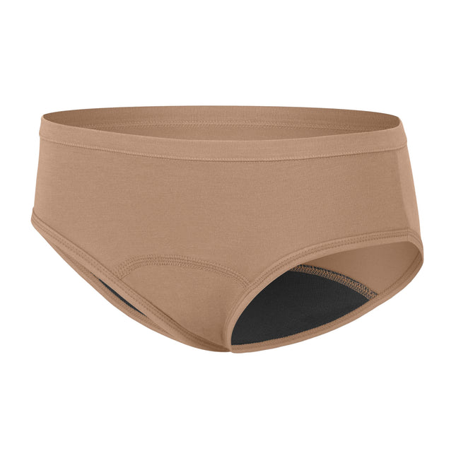 Hanes Fille Confort, Période. Culotte Courte & Culotte Classique Menstruelle, Protection Modérée, Lot Multiple, Culotte Classique - Noir/Gris/Marron Clair - Lot de 6, 16