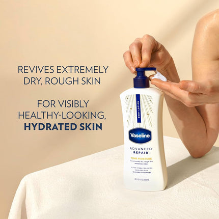 Vaseline Intensive Care Unscented Advanced Repair Body Lotion - Ultra-Hydrating with Lipids for Extremely Dry Skin, 20.3 oz, Pack of 3