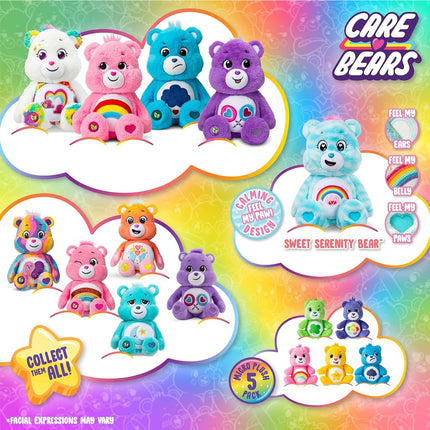 Care Bears | Cheer Bear 35cm Medium Plush | Collectable Cute Plush Toy, Cuddly Toys for Children, Soft Toys for Girls and Boys, Cute Teddies Suitable for Girls and Boys Ages 4+ | Basic Fun 22061