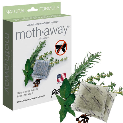 Richards Homewares Moth Away Sachets – 24-Pack Nat
