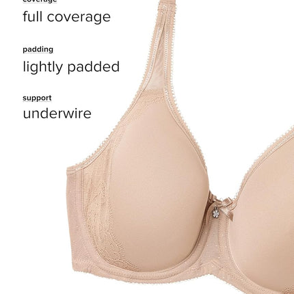 Wacoal Women's Retro Chic Full Figure Contour Underwire Bra, Black, 38DD