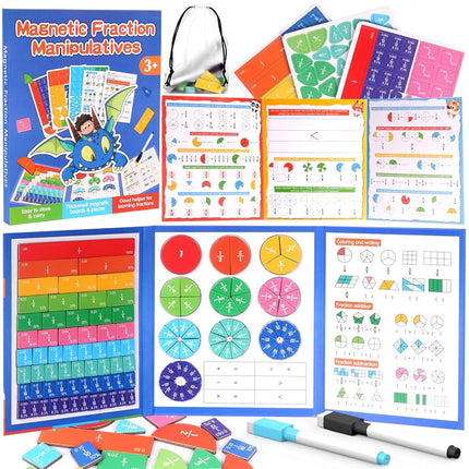 Magnetic Fraction Educational Puzzle, 120 Pcs Magn