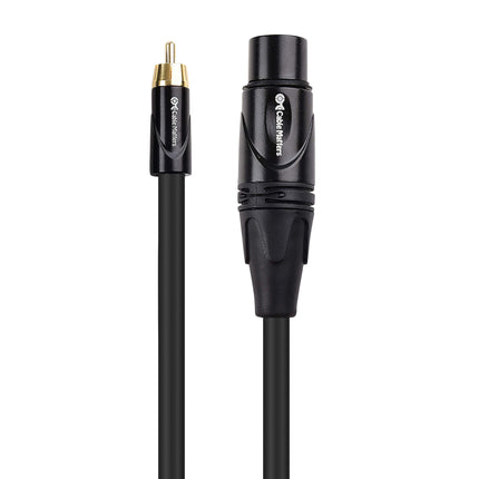 Cable Matters Cable XLR no balanceado a RCA / Cable de audio XLR hembra a RCA macho - 1.8 metros