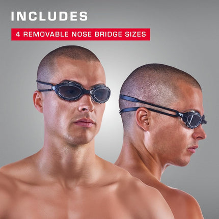 TYR Unisex Adult Nest Pro Performance Goggles - Clear/Clear/Clear, Medium