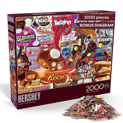 Buffalo Games - Hershey - Hershey Deluxe Collage - 2000 Piece Jigsaw Puzzle for Adults Challenging Puzzle Perfect for Game Nights - Finished Puzzle Size is 38.50 x 26.50