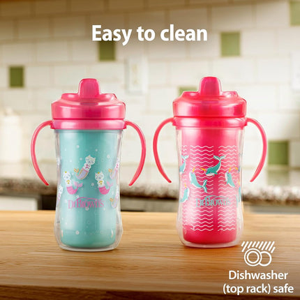 Dr. Brown's Milestones Insulated Hard Spout Sippy Cup, Pink, 2-Pack