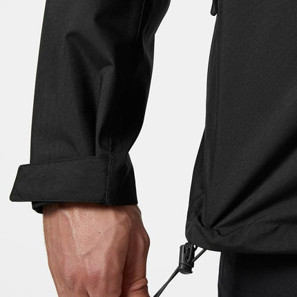 Helly Hansen Men's Crew Hooded Midlayer Jacket 2, Black, 2XL