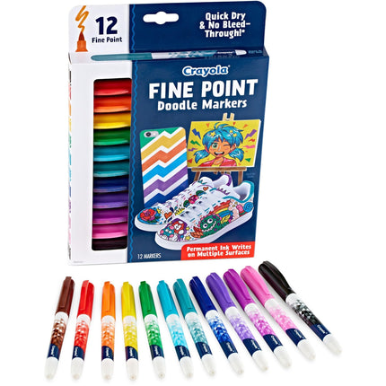 Marqueurs Pointe Fine Crayola, Marqueurs d'Art, Cadeaux pour Ados, 12 unités