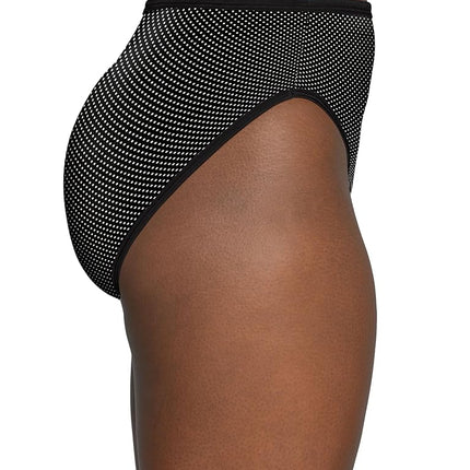 Vanity Fair Women's Illumination Hi Cut Panty 13108 Briefs, Premiere Dot Print, X-Large / 8