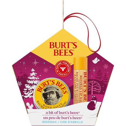 Burt's Bees Gift Set For Lip & Hand, Beeswax Lip Balm and Hand Salve in a Christmas Box, Bit of Burt's
