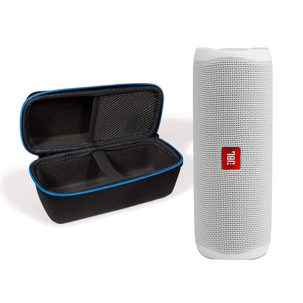 JBL Flip 5 Waterproof Portable Wireless Bluetooth Speaker Bundle with divvi! Protective Hardshell Case - White
