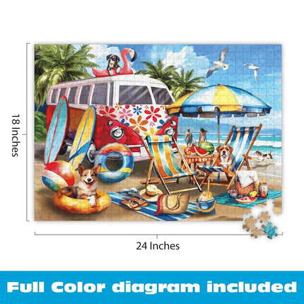 Buffalo Games - Tom Wood - Dog Days of Summer - 750 Piece Jigsaw Puzzle for Adults - Challenging Puzzle Perfect for Game Nights - Finished Size is 24.00 x 18.00