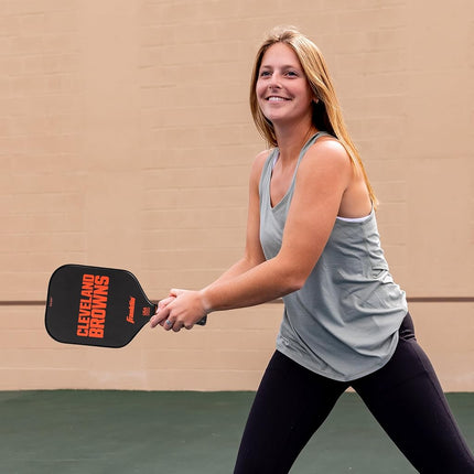 Franklin Sports NFL Cleveland Browns Pickleball Paddle - Official NFL Team Pickleball Paddles - USAP (USAPA) Approved Premium Quality Pickleball Paddles - Authentic Team Logos + Colors
