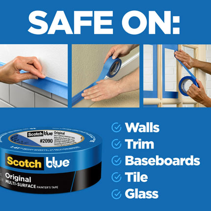 ScotchBlue 2090-24EC Original Multi-Surface, 0.94 in x 60 yd, 24 Rolls Painter's Tape, Blue