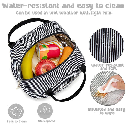 Bluboon Lunch Bag for Women Men Cute Corduroy Lunch Tote Bags Reusable Insulated Lunch Box Large Capacity Reusable Insulated Cooler for Work Picnic or Travel