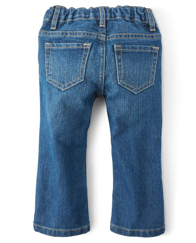The Children's Place, Lot de 2 jeans bootcut basiques pour bébés et tout-petants, couleur Indigo Stone, 4 ans