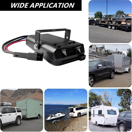 Brake Controller, Digital Electric Trailer Brake Controller Easily Control Trailers with 1-4 Axles, for Light-Duty and Occasional Towing (Time-Delay Trailer Brake Controller)
