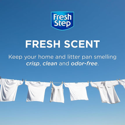 Fresh Step Cat Litter Crystals in Fresh Scent | Cat Litter Box Deodorizer | Combats Cat Odors and Neutralizes Smells to Keep Your Home Clean, 15 Ounces - 12 Pack