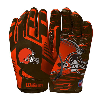 Wilson NFL Stretch Fit Football Gloves - Adult, Cl