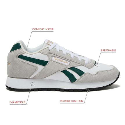 Reebok Mens Glide Trainers White/Green 12 UK