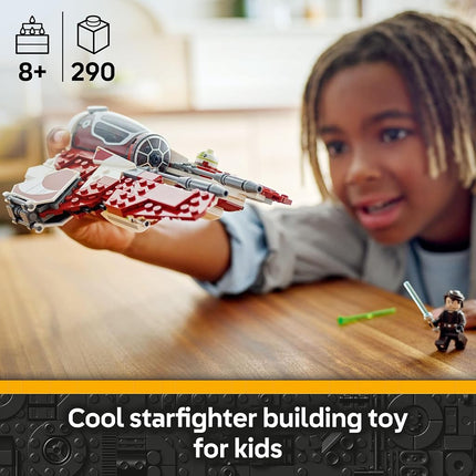 LEGO Star Wars Ahsoka’s Jedi Interceptor Building Toy for 8+ Year Old Boys & Girls, Set Features 2 Minifigures with Lightsabers and Droid Figure for The Clone Wars Fans, Buildable Kids Toy 75401
