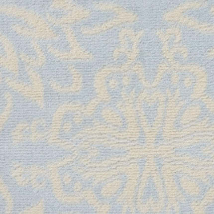 Nourison JUB06 Jubilant Transitional Floral Ivory/Light Blue Area Rug 5'XROUND
