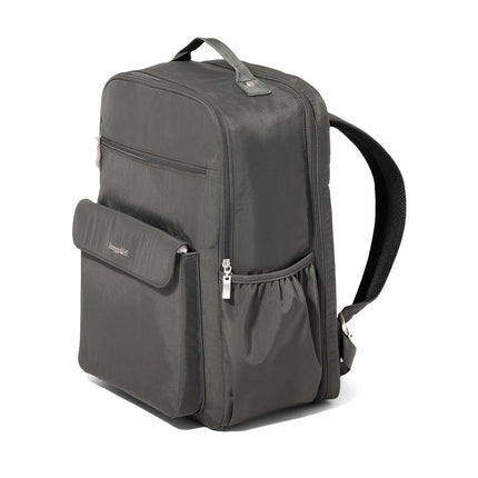Baggallini Women's Everyday Backpack-11x15.5" Lightweight Water-Repellent Nylon Travel Bag W/Padded Laptop Sleeve & RFID, Charcoal, One Size, Everyday Laptop Backpack - 11x15.5" Lightweight