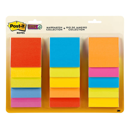 Post-it Super Sticky Notes, 3x3 in, 15 Pads, 2X th