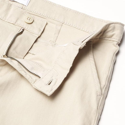 The Children's Place Girls' Uniform Skinny Chino Pants, Bisquit 2-Pack, 6-7 Slim