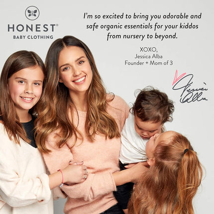 HonestBaby Multipack de conjuntos de mamelucos cortos y vestidos 100% algodón orgánico para bebés e infantes, niños, niñas, unisex, diseño de fresas, 6-9 meses
