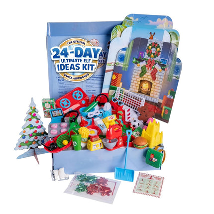 The Elf on the Shelf 24-Day Ultimate Elf Kit - Official Accessories for 24 Days of Elf Magic - 70+ Props, 24 idea Packs - for Ages 3 Years and Above