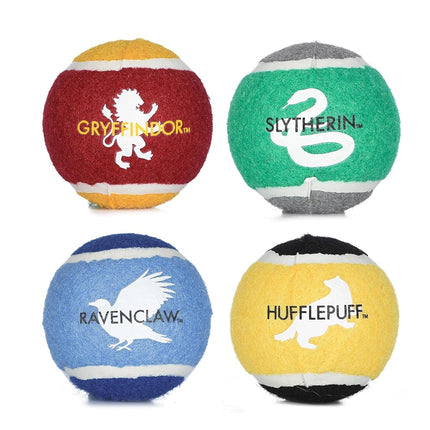 Harry Potter 4 Pack Hogwarts Pride Pet Tennis Balls | Toy Balls for Dogs | Themed Hogwarts Pride
