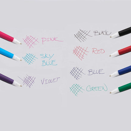 Pentel GlideWrite Ballpoint Pen with TechniFlo Ink, (1.0mm) Medium Line, Pink, Box of 12 (BX910-P)