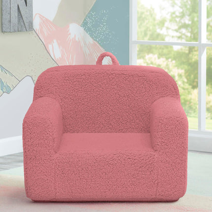 Delta Children Sherpa Solid Colour Cozee Chair Sherpa Rose