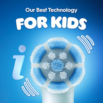Oral-B iO Kids Limited Rechargeable Electric Powered Toothbrush, Stitch with 1 Gentle Care Brush Head - Automatic Pressure Sensor to Protect Gums - 3 Cleaning Settings - 2 Min Music Timer