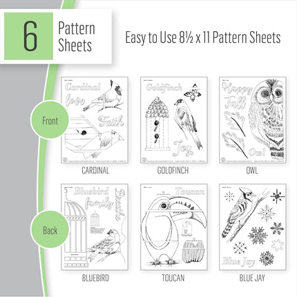 FolkArt Birds & Blossoms 2 oz One Stroke Acrylic Kit, 32 Piece Set Including 12 Multi-Surface Paints, 10 Brushes, 6 Teaching Guides, 3 Pattern Sheets & 1 2 fl oz Floating Medium