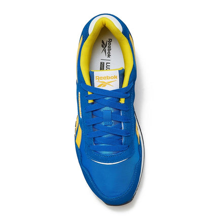 Reebok Unisex's Glide Sneaker, Optimum Blue/Golden Haze/White, 3.5 UK
