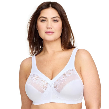 Glamorise MagicLift Minimizer Wirefree Bra 1003 (Women's & Women's Plus) White