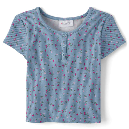 The Children's Place Girls' Basic Short Sleeve Kni