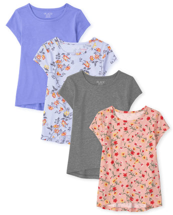 The Children's Place Girls Print Basic Layering Te