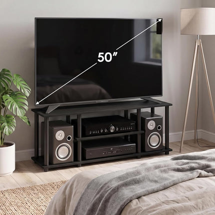 Furinno TURN-N-TUBE 3-Tier Tool-Free TV Stand, Walnut