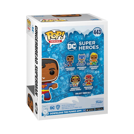 Funko POP! Heroes: DC Holiday - Superman - Gingerbread - DC Comics - Collectable Vinyl Figure - Gift Idea - Official Merchandise - Toys for Kids & Adults - Comic Books Fans